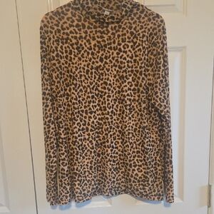A NEW DAY Mesh Leopard Print Long Sleeve Top
